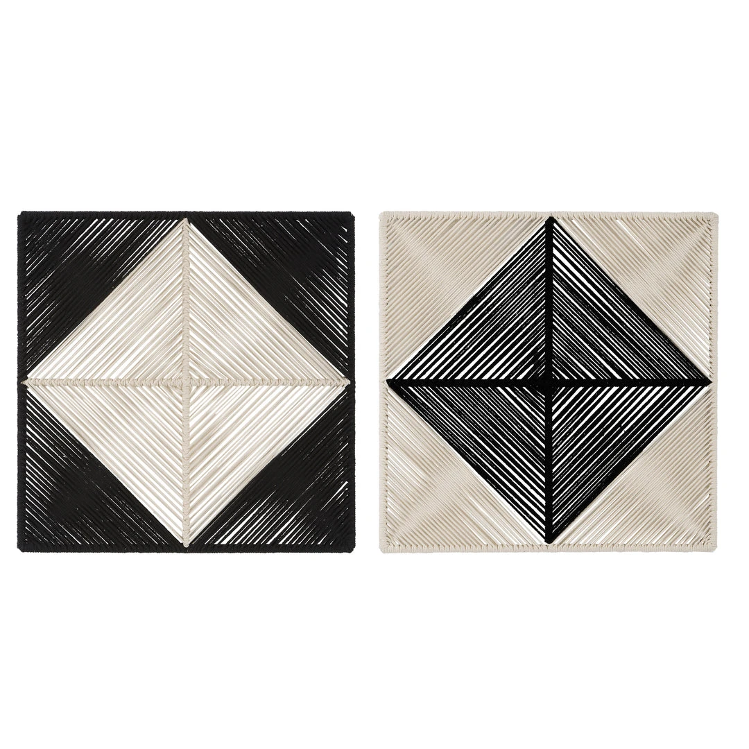 Uttermost Seeing Double Rope Wall Squares, S/2 DECOR 3 Uttermost Seeing Double Rope Wall Squares, S/2 DECOR