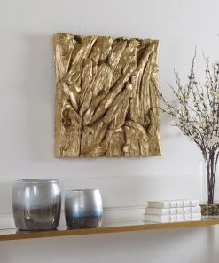 DECOR Uttermost Rio Gold Wood Wall D�cor