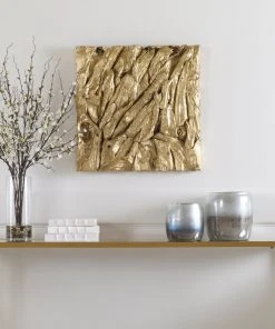 DECOR Uttermost Rio Gold Wood Wall D�cor