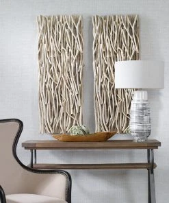 Uttermost Gathered Teak Bleached Wood Wall Decor