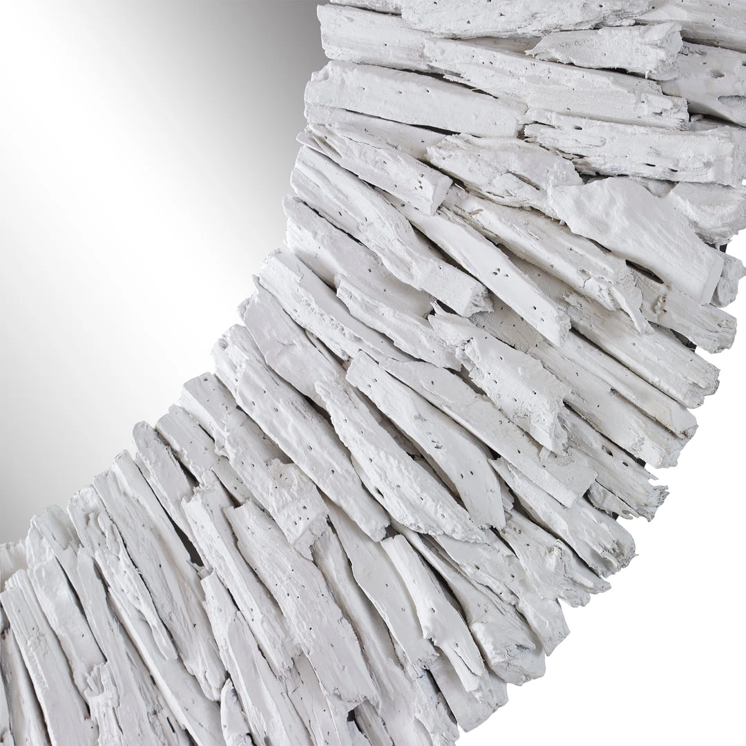 DECOR Uttermost Teak Branch White Round Mirror 7 DECOR Uttermost Teak Branch White Round Mirror