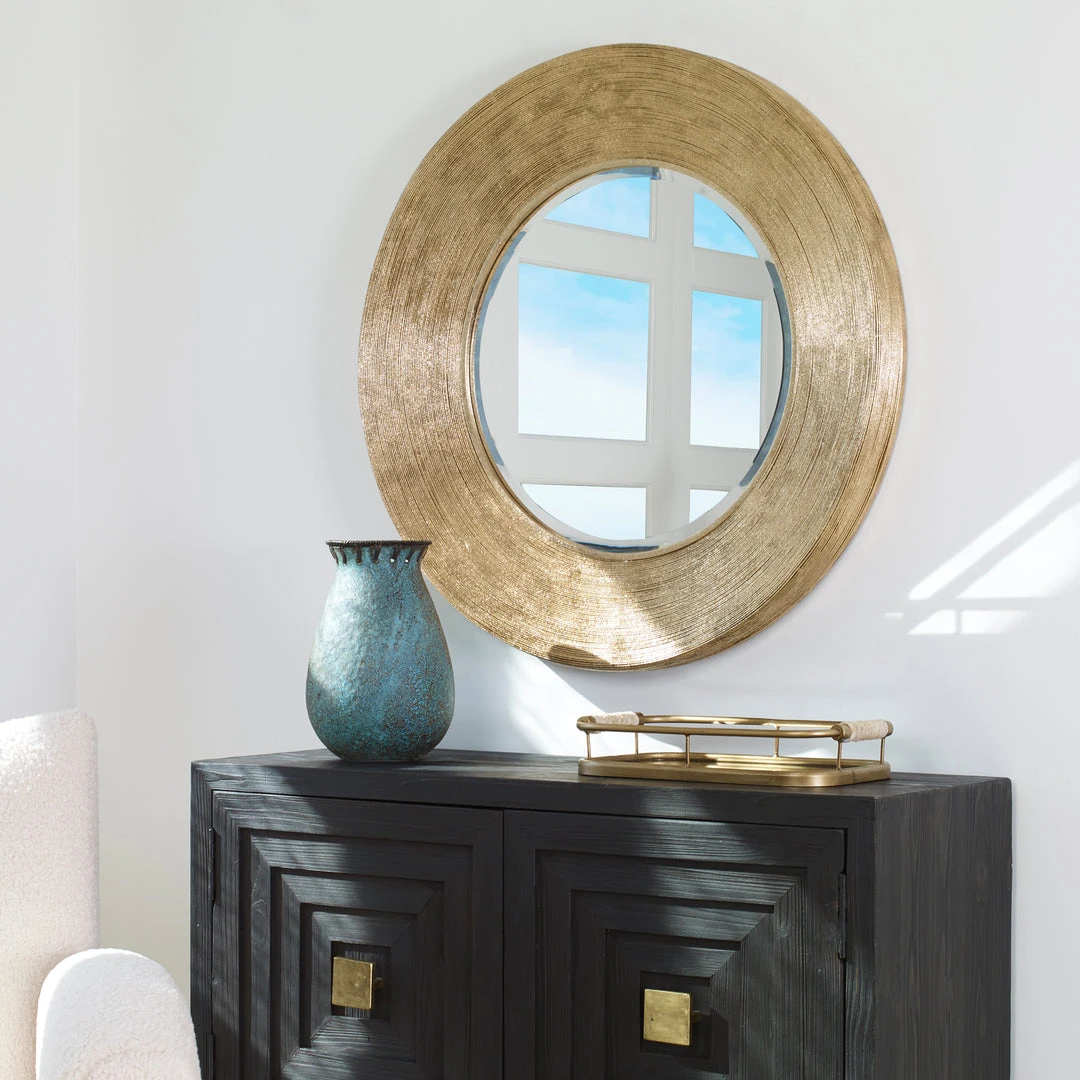 Uttermost Archer Gold Wire Round Mirror DECOR 4 Uttermost Archer Gold Wire Round Mirror DECOR