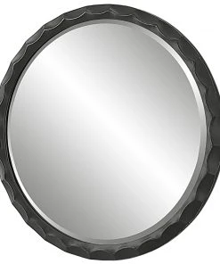 DECOR Uttermost Scalloped Edge Round Mirror 11 DECOR Uttermost Scalloped Edge Round Mirror