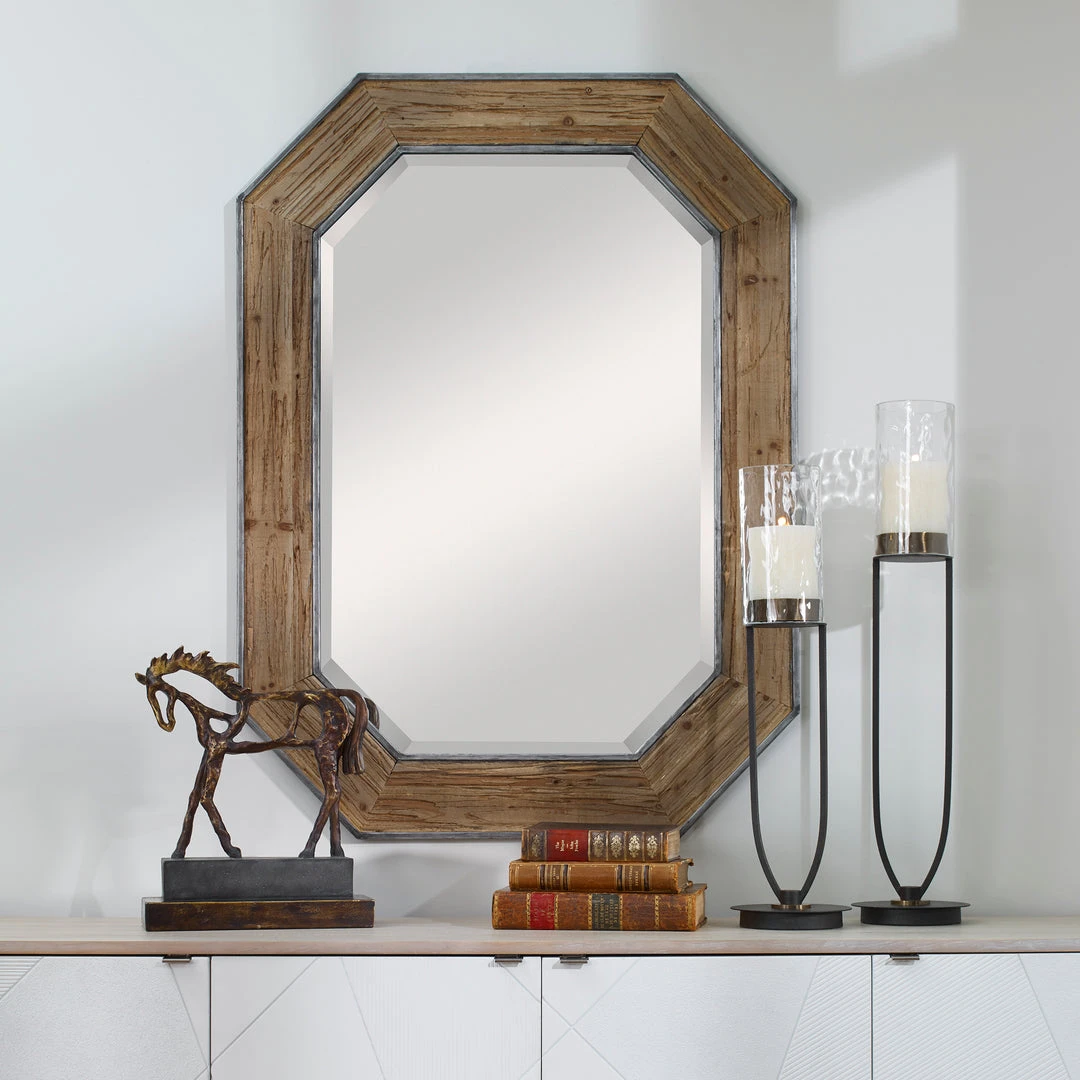 DECOR Uttermost Siringo Rustic Octagonal Mirror 4 DECOR Uttermost Siringo Rustic Octagonal Mirror