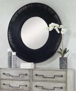 Uttermost Sailor's Knot Black Round Mirror DECOR 10 Uttermost Sailor's Knot Black Round Mirror DECOR