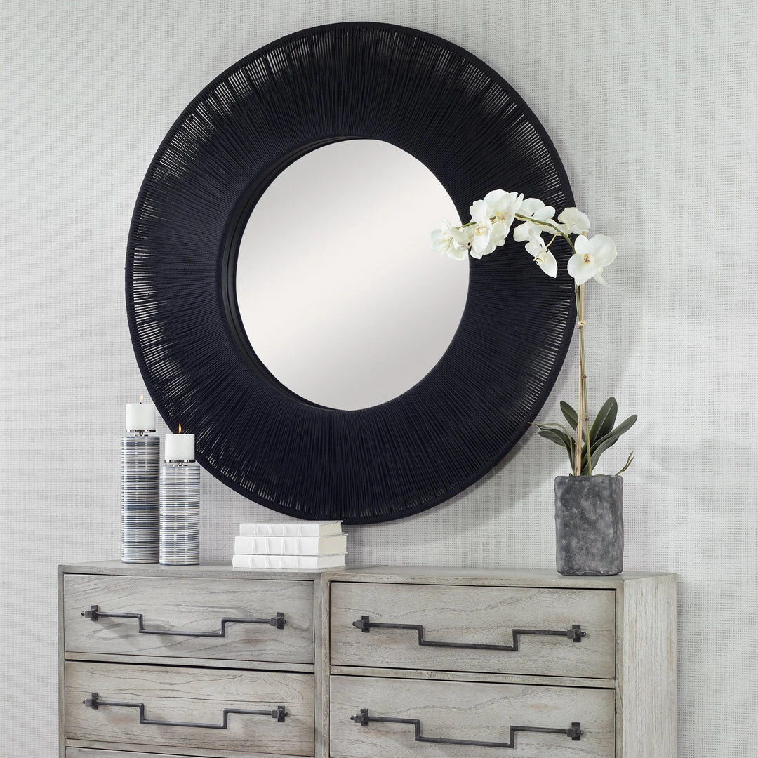 Uttermost Sailor's Knot Black Round Mirror DECOR 5 Uttermost Sailor's Knot Black Round Mirror DECOR