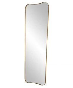 DECOR Uttermost Belvoir Large Antique Brass Mirror
