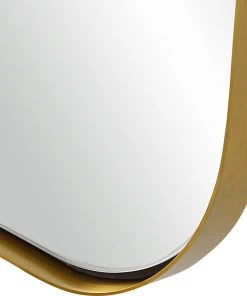 DECOR Uttermost Belvoir Large Antique Brass Mirror