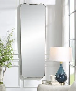 DECOR Uttermost Belvoir Large Antique Brass Mirror