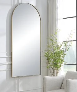 Uttermost Crosley Antique Brass Arch Mirror