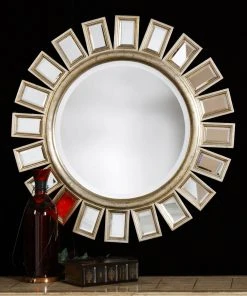 Uttermost Cyrus Round Silver Mirror DECOR