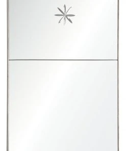 Michael S Smith For Mirror Home Antiqued Silver Leaf Trumeau Mirror With Etched Star