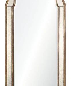 DECOR Michael S Smith For Mirror Home Antiqued Gold Leaf Queen Anne Mirror Framed Mirror