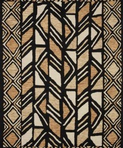 Loloi Nala Hand Tufted Black / Beige Rug RUGS