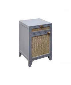 LIVING ROOM Worlds Away Grey Lacquer Chest W. Cane Front Door