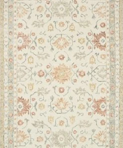 Loloi Norabel Hooked Ivory / Rust Rug RUGS