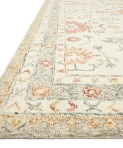 Loloi Norabel Hooked Ivory / Rust Rug RUGS