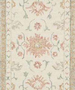 Loloi Norabel Hooked Ivory / Rust Rug RUGS
