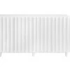BEDROOM Worlds Away White Lacq 4 Dr Scalloped Front Cabinet