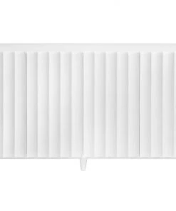 BEDROOM Worlds Away White Lacq 4 Dr Scalloped Front Cabinet