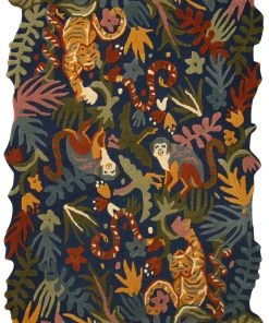 Justina Blakeney X Loloi Optimism Hand Tufted Navy / Multi Rug