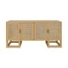 Worlds Away Cabinet W. Cane Door & Brass Hardware In Pine Chests & Cabinets