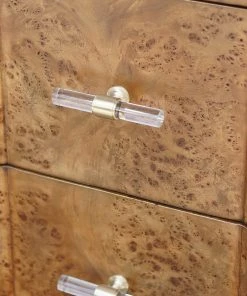 Worlds Away 3 Drawer Chest In Dark Burl Wood With Acrylic Hardware 7 Worlds Away 3 Drawer Chest In Dark Burl Wood With Acrylic Hardware