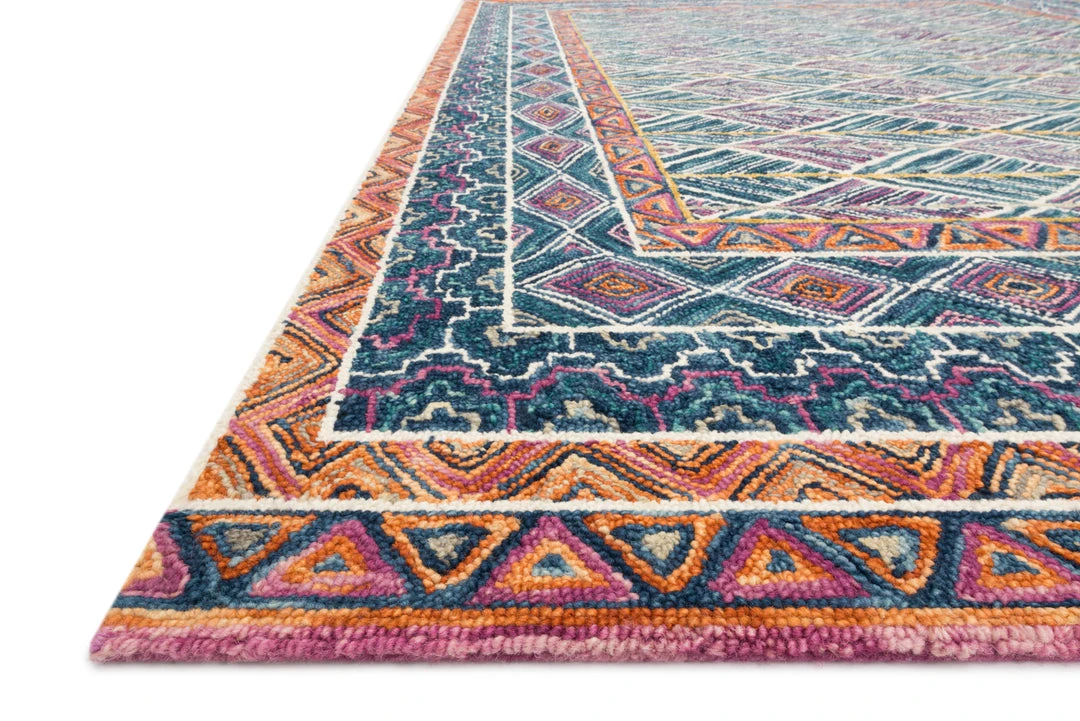RUGS Justina Blakeney X Loloi Priti Hooked Teal / Fiesta Rug 7 RUGS Justina Blakeney X Loloi Priti Hooked Teal / Fiesta Rug