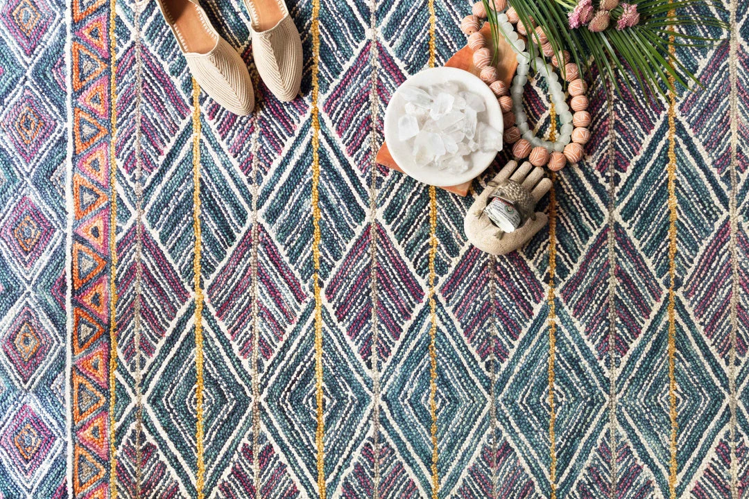 RUGS Justina Blakeney X Loloi Priti Hooked Teal / Fiesta Rug 5 RUGS Justina Blakeney X Loloi Priti Hooked Teal / Fiesta Rug