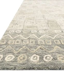 Justina Blakeney X Loloi Priti Hooked Pewter / Natural Rug RUGS