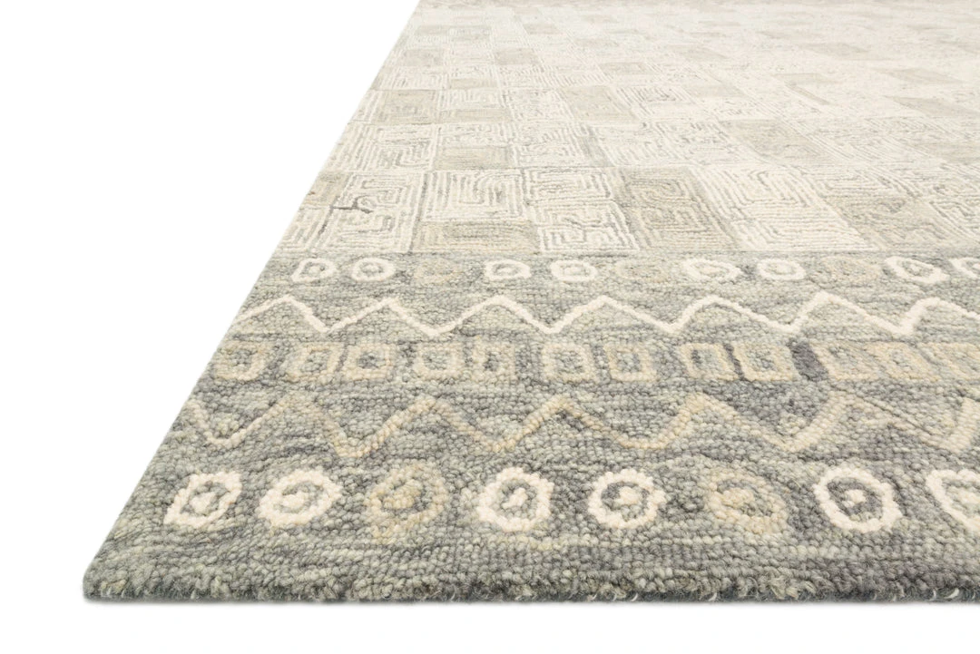 Justina Blakeney X Loloi Priti Hooked Pewter / Natural Rug RUGS 4 Justina Blakeney X Loloi Priti Hooked Pewter / Natural Rug RUGS