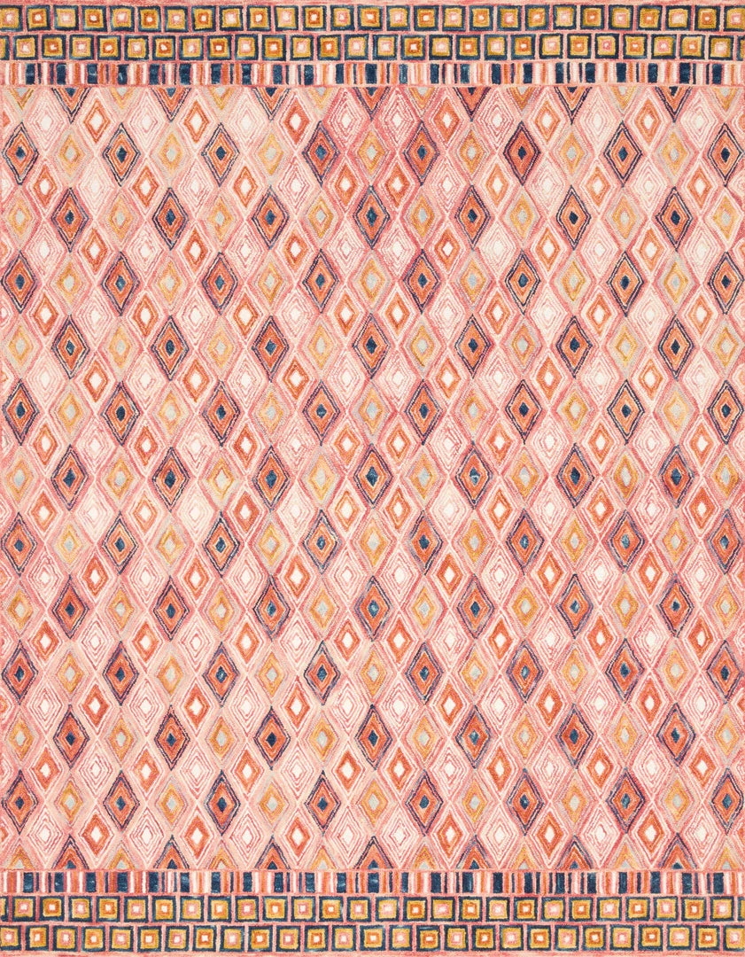 RUGS Justina Blakeney X Loloi Priti Hooked Pink / Sunset Rug 3 RUGS Justina Blakeney X Loloi Priti Hooked Pink / Sunset Rug
