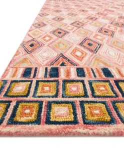 RUGS Justina Blakeney X Loloi Priti Hooked Pink / Sunset Rug