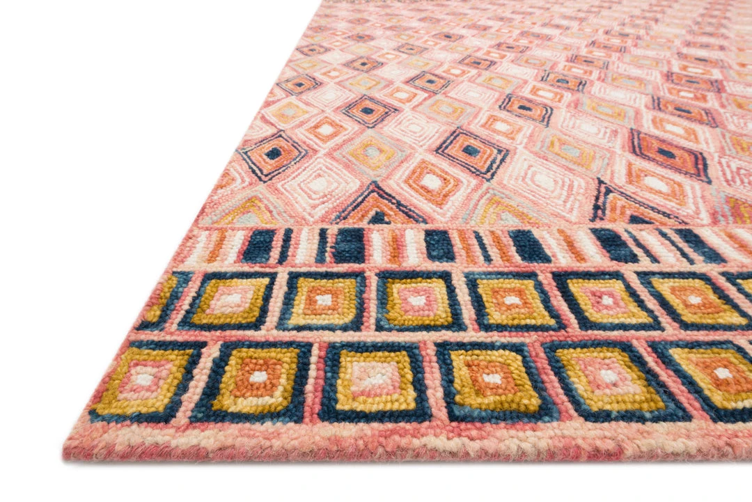 RUGS Justina Blakeney X Loloi Priti Hooked Pink / Sunset Rug 4 RUGS Justina Blakeney X Loloi Priti Hooked Pink / Sunset Rug