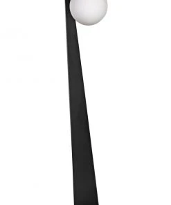 Noir Roy Floor Lamp, Black Metal