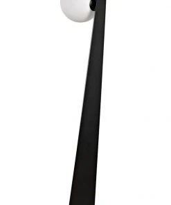 Noir Roy Floor Lamp, Black Metal