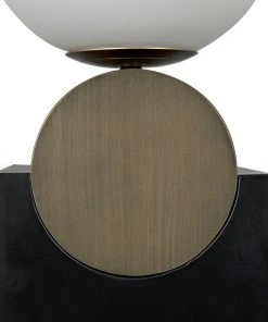 Table Lamps Noir Kate Table Lamp, Black Metal With Antique Brass Accent
