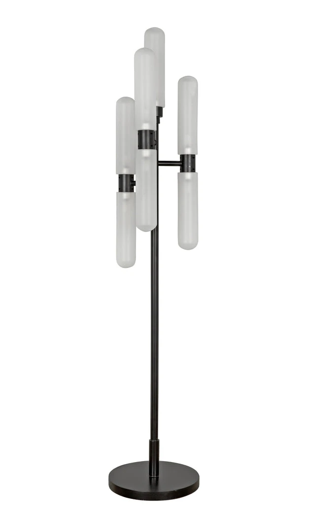 Noir Dominique Floor Lamp, Black Metal 5 Noir Dominique Floor Lamp, Black Metal