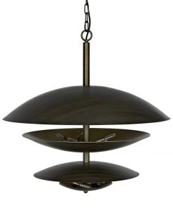 Noir Nora Chandelier, Metal With Aged Brass Finish 13 Noir Nora Chandelier, Metal With Aged Brass Finish