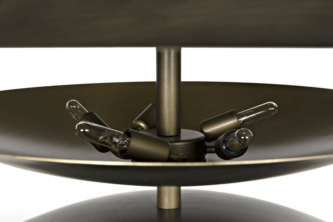 Noir Nora Chandelier, Metal With Aged Brass Finish 7 Noir Nora Chandelier, Metal With Aged Brass Finish