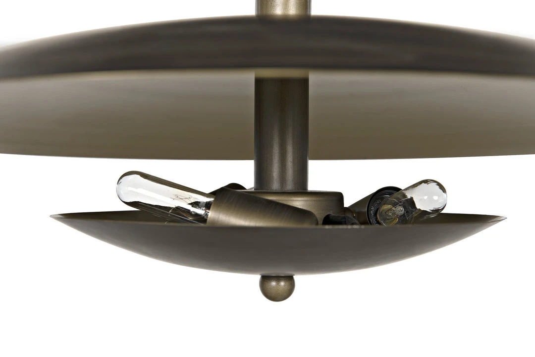 Noir Nora Chandelier, Metal With Aged Brass Finish 8 Noir Nora Chandelier, Metal With Aged Brass Finish