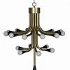 Noir Quinne Chandelier, Metal With Aged Brass Finish All Lighting