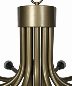 Noir Quinne Chandelier, Metal With Aged Brass Finish All Lighting