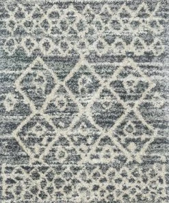 Loloi Quincy Power Loomed Graphite / Beige Rug Shag Rugs