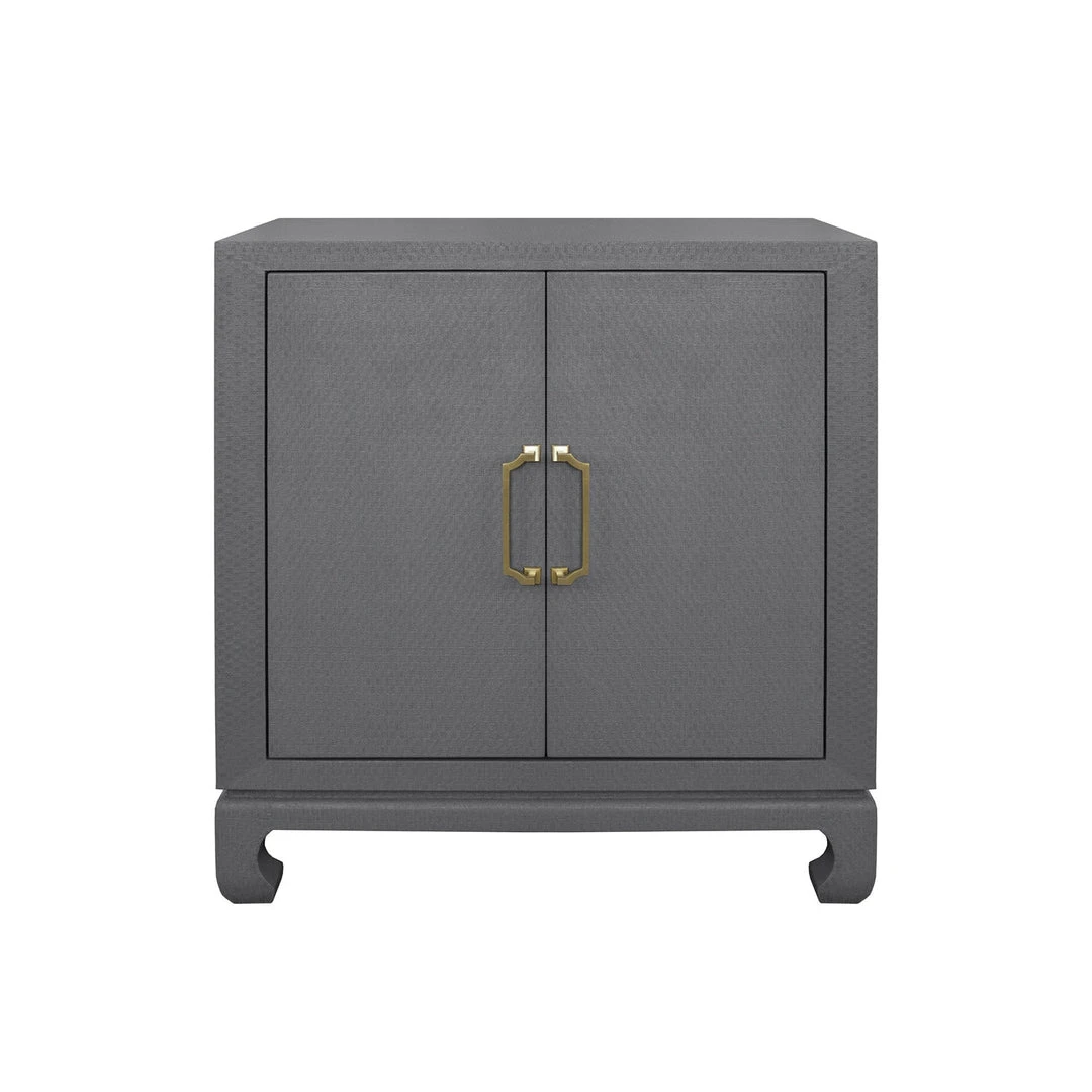 Worlds Away Two Door Chest With Brass Hardware In Grey Lacquered Basketweave Grasscloth LIVING ROOM 3 Worlds Away Two Door Chest With Brass Hardware In Grey Lacquered Basketweave Grasscloth LIVING ROOM