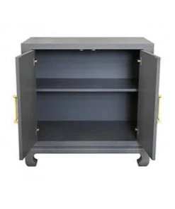 Worlds Away Two Door Chest With Brass Hardware In Grey Lacquered Basketweave Grasscloth LIVING ROOM 7 Worlds Away Two Door Chest With Brass Hardware In Grey Lacquered Basketweave Grasscloth LIVING ROOM