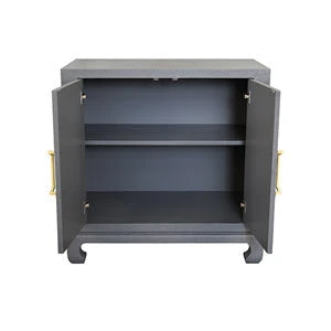 Worlds Away Two Door Chest With Brass Hardware In Grey Lacquered Basketweave Grasscloth LIVING ROOM 5 Worlds Away Two Door Chest With Brass Hardware In Grey Lacquered Basketweave Grasscloth LIVING ROOM