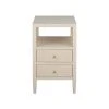Worlds Away Two Drawer Side Table In Natural Grasscloth Side & End Tables