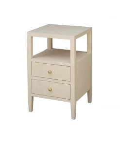 Worlds Away Two Drawer Side Table In Natural Grasscloth Side & End Tables 5 Worlds Away Two Drawer Side Table In Natural Grasscloth Side & End Tables