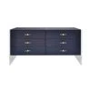 Worlds Away Six Drawer Chest With Acrylic Sides In Navy Shagreen 1 Worlds Away Six Drawer Chest With Acrylic Sides In Navy Shagreen